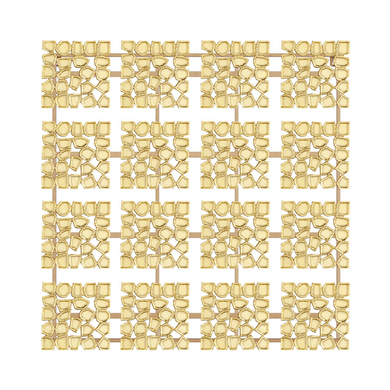 Gold Aluminum Contemporary Wall Decor, 43" x 42"
